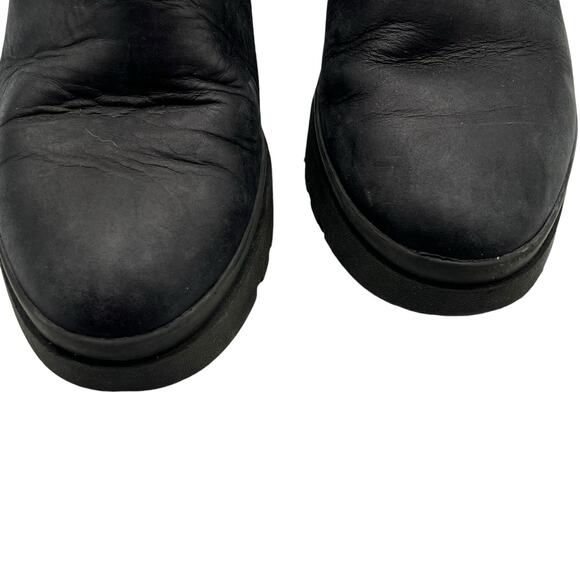 Eileen Fisher Womens 8 Kat Leather Platform Ankle Boots Booties Black 3" Heel - Picture 3 of 13
